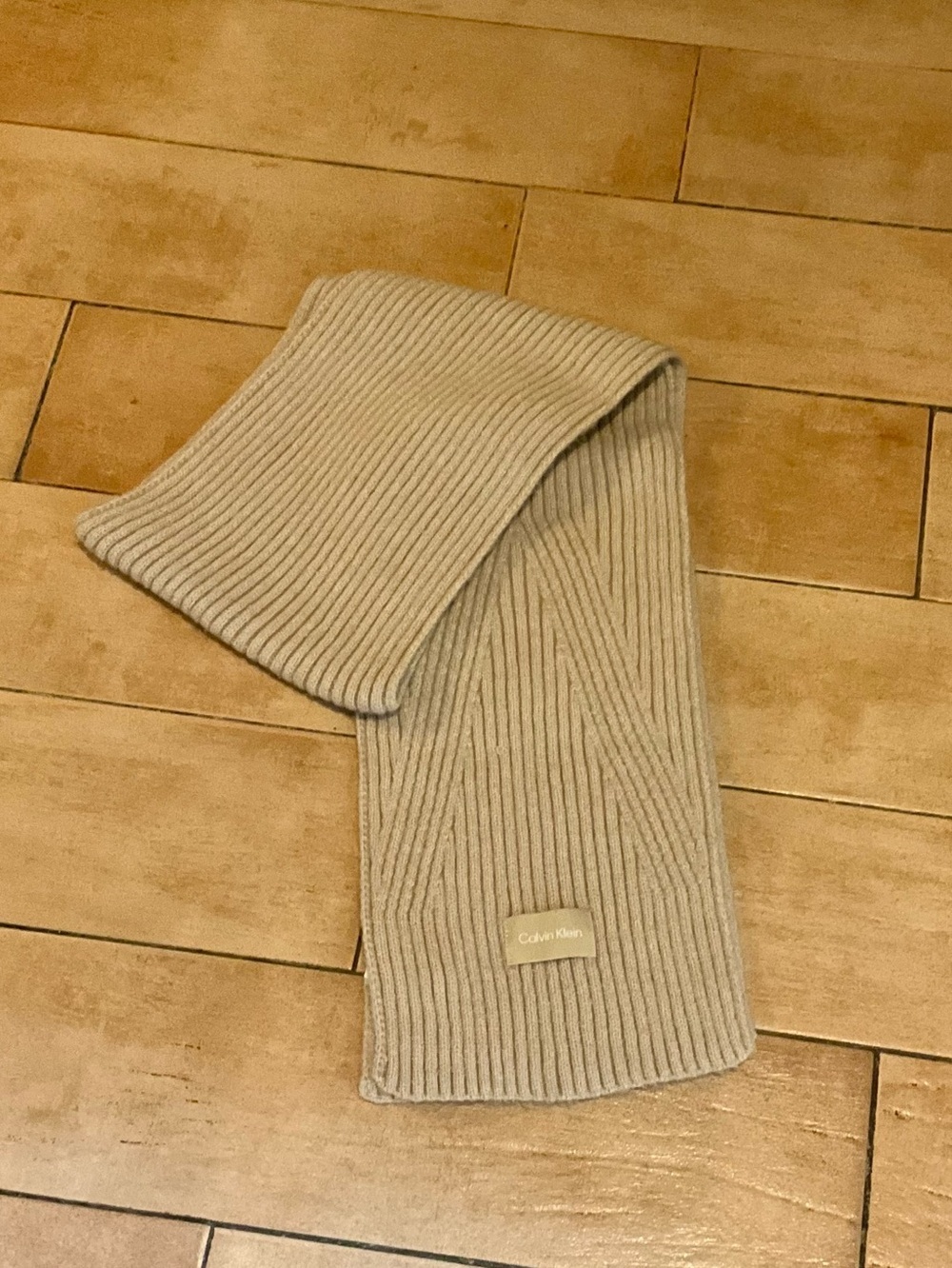 Calvin Klein Unisex Sandy Beige Oblong Scarf